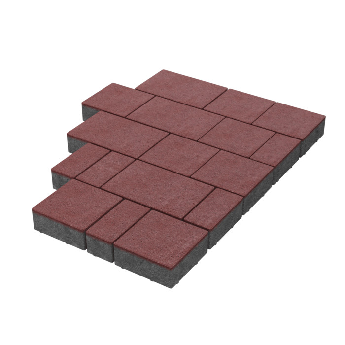Тротуарная плитка Stellard Новый город 40 мм Красный