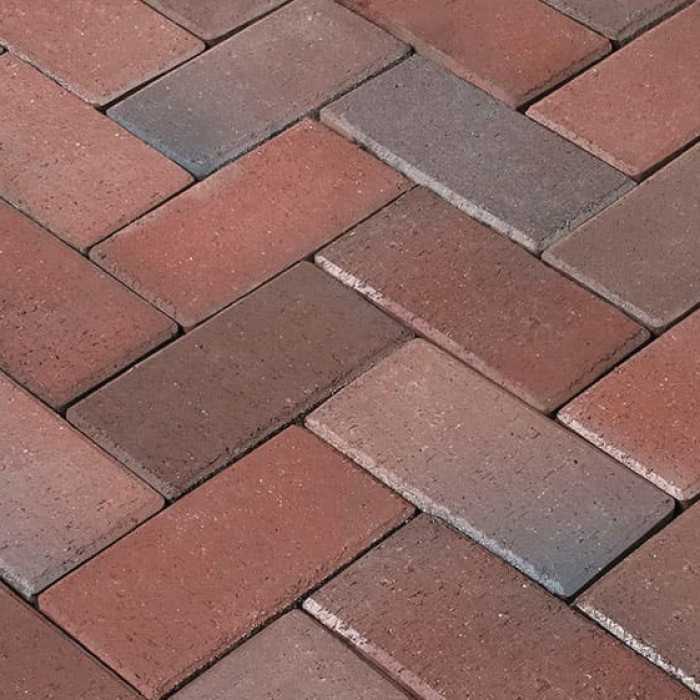 Клинкерная брусчатка Penter Rotblaubunt без фаски, 240x118x52 мм